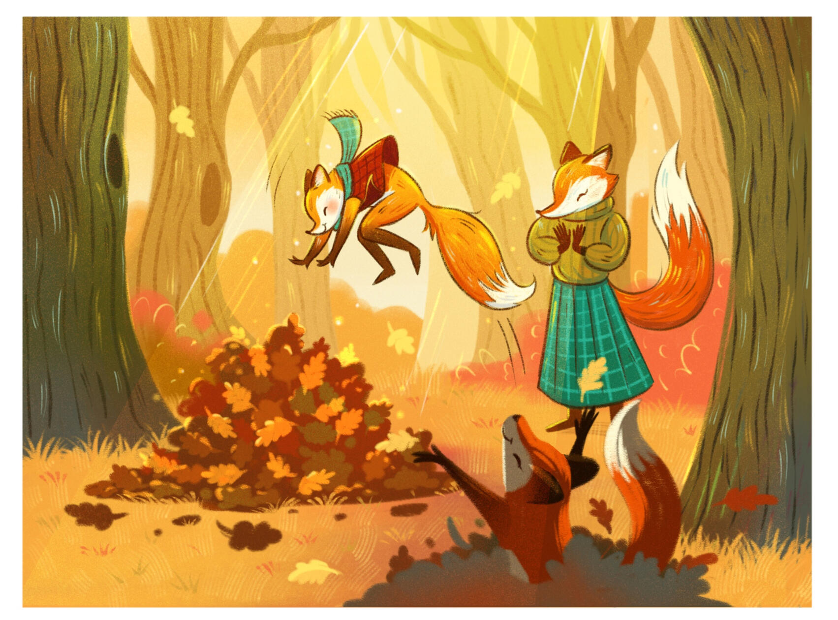 Untitled Ilustracja Silvii Pizzati do książki „Niko i Lili w Lesie Skarbowym” Tomasza Zdziebło, ilustracje dla dzieci, książka o oszczędzaniu, patronat Mennica Skarbowa.